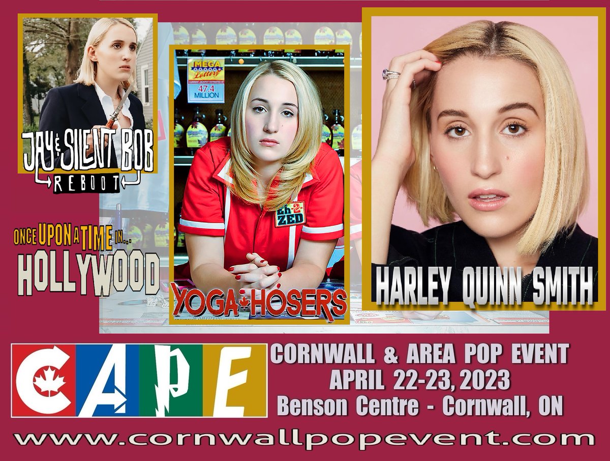 fantasyrealm's tweet photo. CAPE 2023 / Cornwall &amp; Area Pop Event - CAPE is excited to announce Featured Guest Harley Quinn Smith

@CAPE_2015 https://t.co/wHAALm8D3g