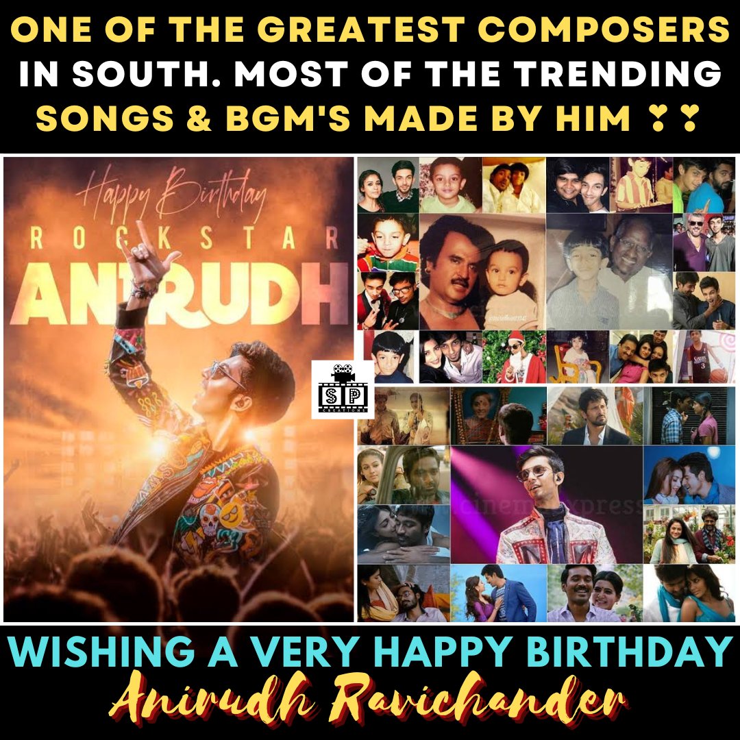 SPC_Reviews's tweet photo. Happy Birthday @anirudhofficial 😎💥
Support us @SPC_Reviews for more 🤗❣️
#HappyBirthdayAnirudhRavichander #HBDAnirudh #HappyBirthdayAnirudh #AnirudhBDayCDP #AnirudhRavichander #BGM #music #TrendingNowSatNite #BTS #TamilNews #MEMES #PhotoOfTheDay #SPCMedia #SPEdits #SPC_Reviews https://t.co/qRYbzGKWd8