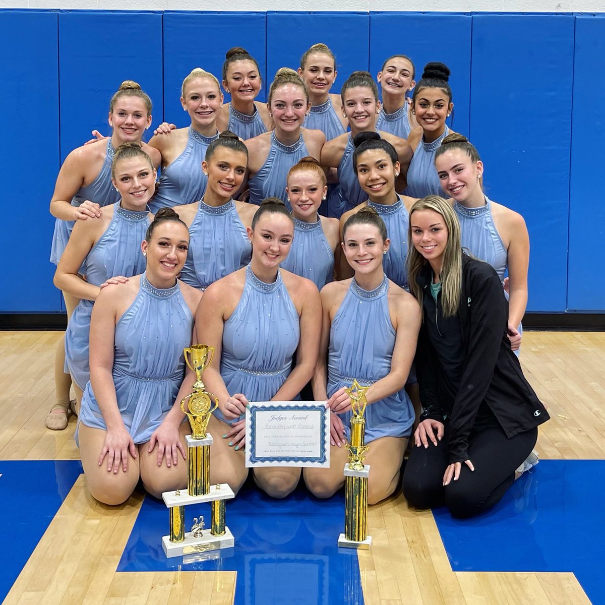 Beauty &amp; Grace Award, 1st Place Varsity Jazz, AND HIGH SCORE OF THE DAY!! So proud of this team, and the work they've put in this season!