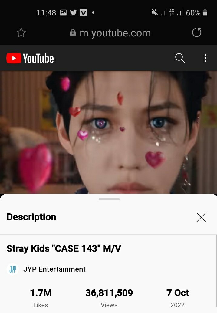 Please keep on streaming #CASE143 m/v. Road to 37 Million views. 🔥🔥

#Maxident 
#CASE143_OutNow 
#CASE143_Ticket 
#StrayKids 
#StrayKidsComeback