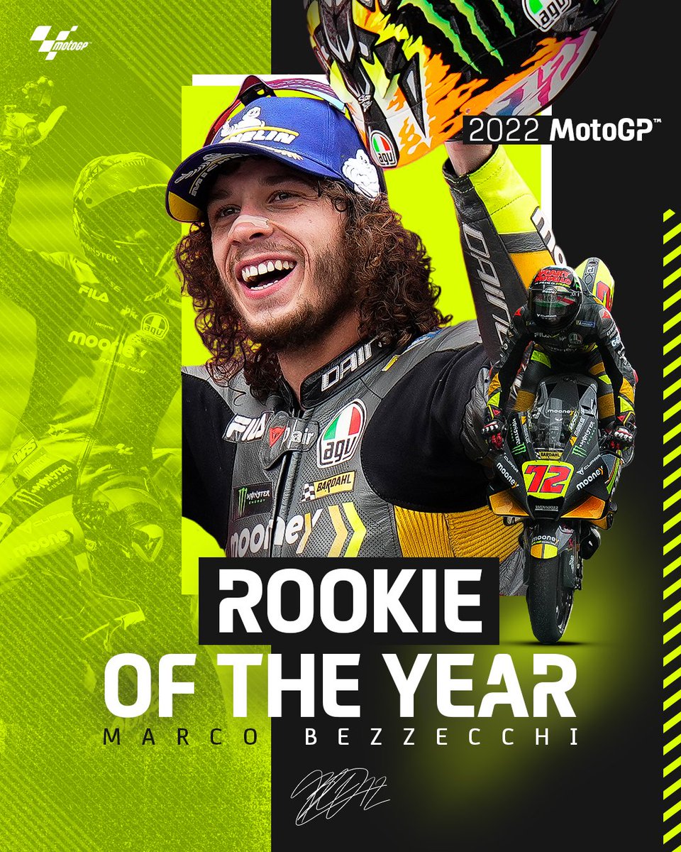 Your #MotoGP Rookie of the Year! 💛

@Marco12_B has been exceptional in 2022! 👏

#SimplyTheBez