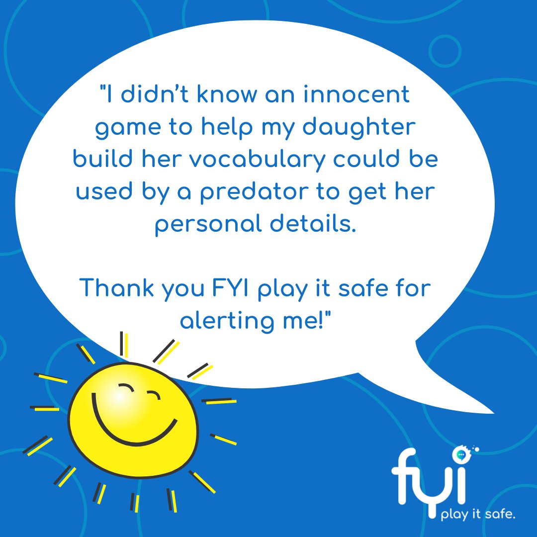 We love receiving messages like this one! So happy that we could help this parent! 

Thank you for allowing us to keep your children safer online. 

#fyiplayitsafe #digitalparenting