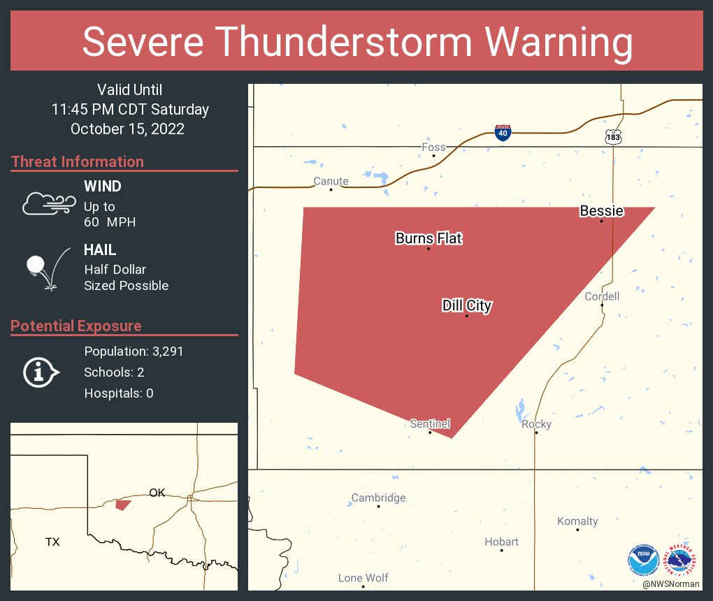 NWS Severe Tstorm on Twitter "Severe Thunderstorm Warning including