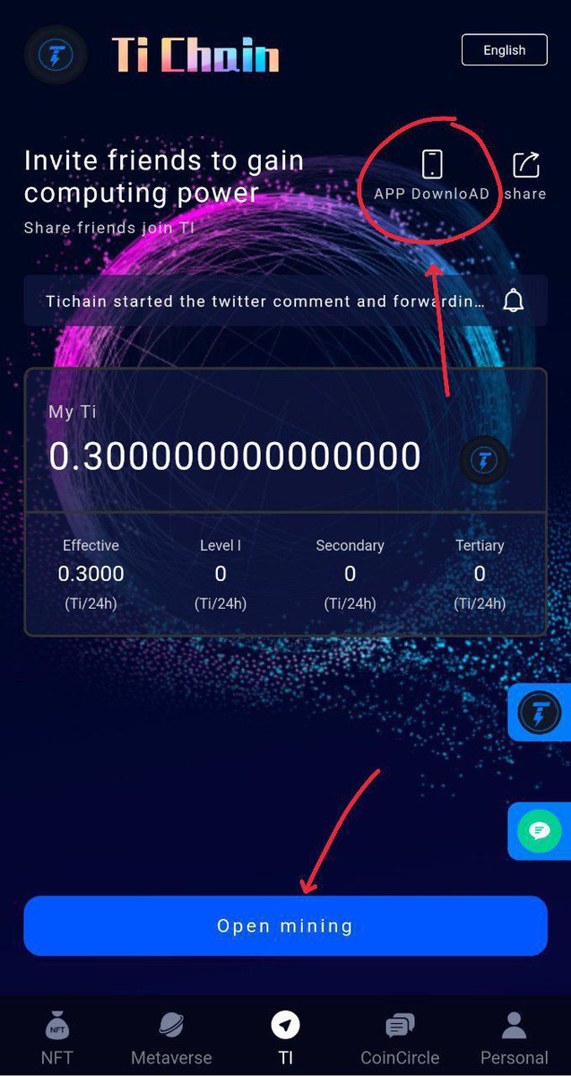 TiChainApp's tweet photo. ✅ #TiChain MINING ⛏ LINK-
https://t.co/wBx0w4Rs2V
👉 Invite Code- sn5v2x
👉 You can mine via Browser or App both ways.
👉 remember to start mining once a day😊
👉 You can also receive airdrops..👏 https://t.co/YsxBsoajgD