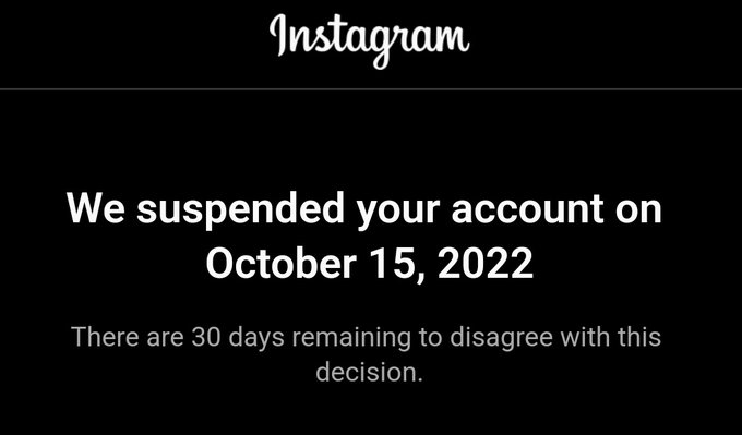 Well, there goes Instagram account #3. https://t.co/x5G3P7F3Vi<a href="/tag/realloyalfans"class="tags"><span>#realloyalfans</span></a>