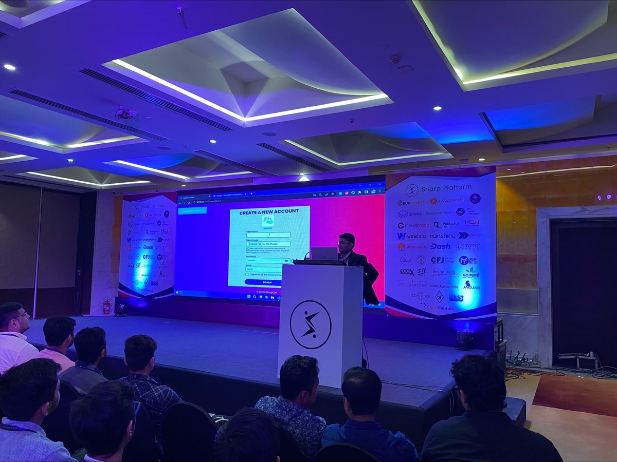 CsharpCorner's tweet photo. #BCrypt22 India Web 3.0 Roadshow! - @RohitGuptaAI making the audience mesmerized by his session on How to build a Crypto Wallet. 

#Bcrypt #BcryptIndia #Web3 #web3community #Web3Conference https://t.co/bMiNS2nUiO
