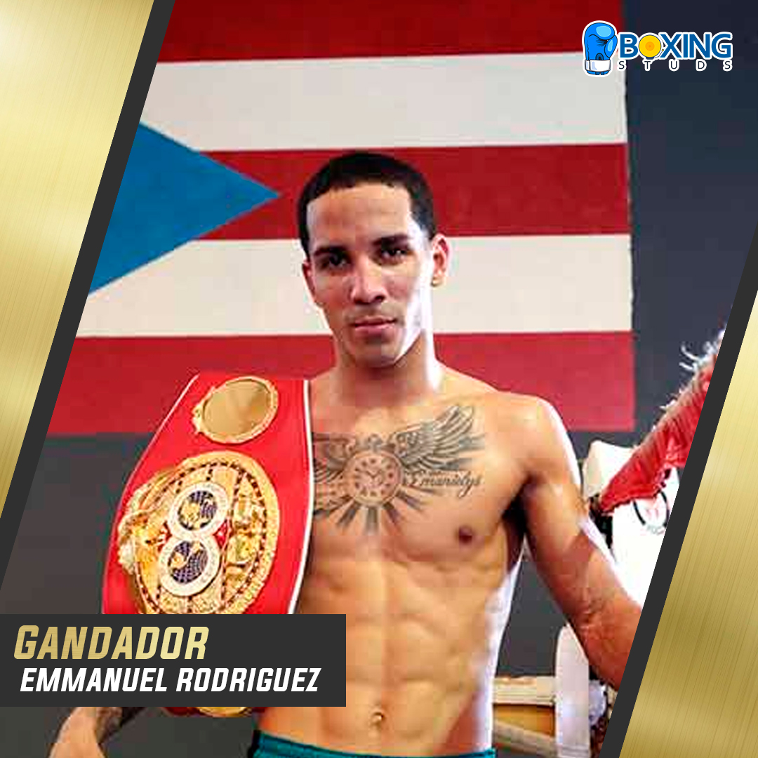 BoxingStuds's tweet photo. El Boricua Emmanuel "Manny" Rodriguez (21-2, 13 kos) sorprende al noquear al invicto prospecto Gary Antonio Russell (19-1, 12kos) en 10R en pelea pactada en peso gallo.
#Boxeo #NoticiasBoxeo #BoxingStuds #RodriguezRussell #RussellRodriguez #EmmanuelRodriguez #BoxeoBoricua https://t.co/3lyZ2fWmu5