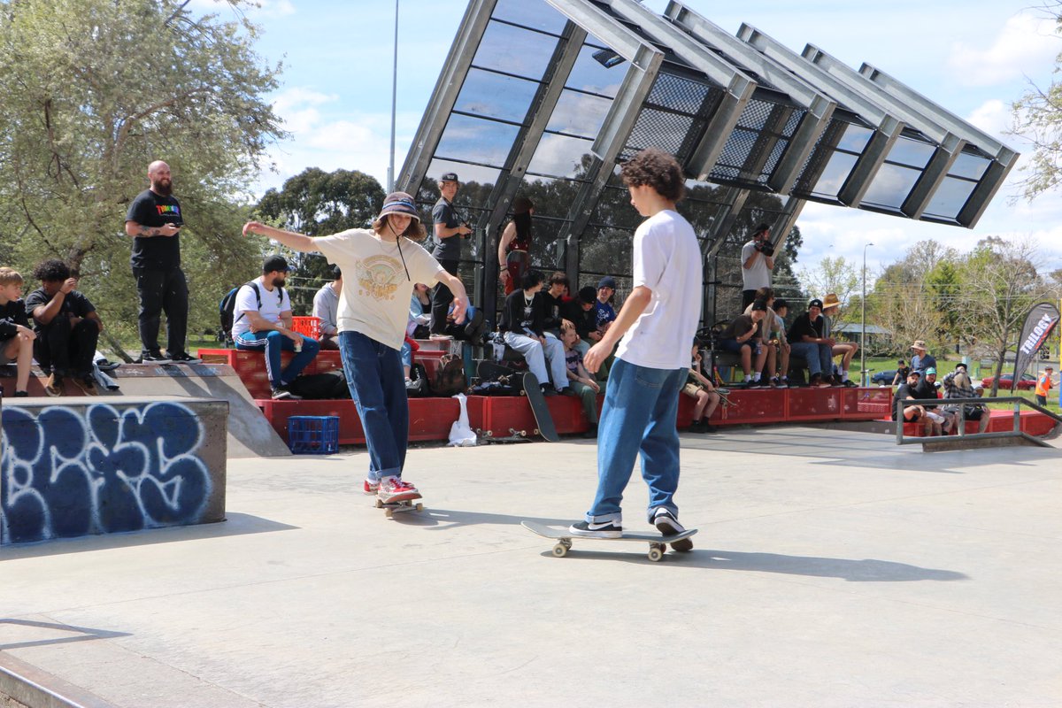 Clarissa_Thorpe's tweet photo. Local art on show, skateboards and free plants at #Woden60th celebration at Eddison Park #Woden #Canberra https://t.co/sEGiCSYHfZ