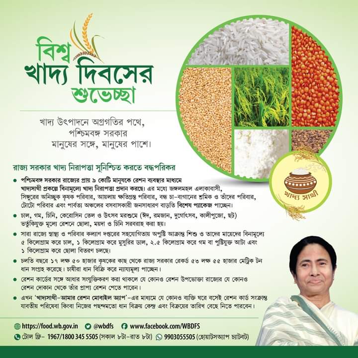 NabaDey17's tweet photo. খাদ্য উৎপাদনে অগ্রগতির পথে 💚
 পশ্চিমবঙ্গ সরকার মানুষের সঙ্গে মানুষের পাশে 💚
সকলকে জানাই খাদ্য দিবস��র শুভেচ্ছা 💚💚 @MamataOfficial @abhishekaitc @KhokanDasAITC #KhelaHobe https://t.co/KmcBmFa23Y