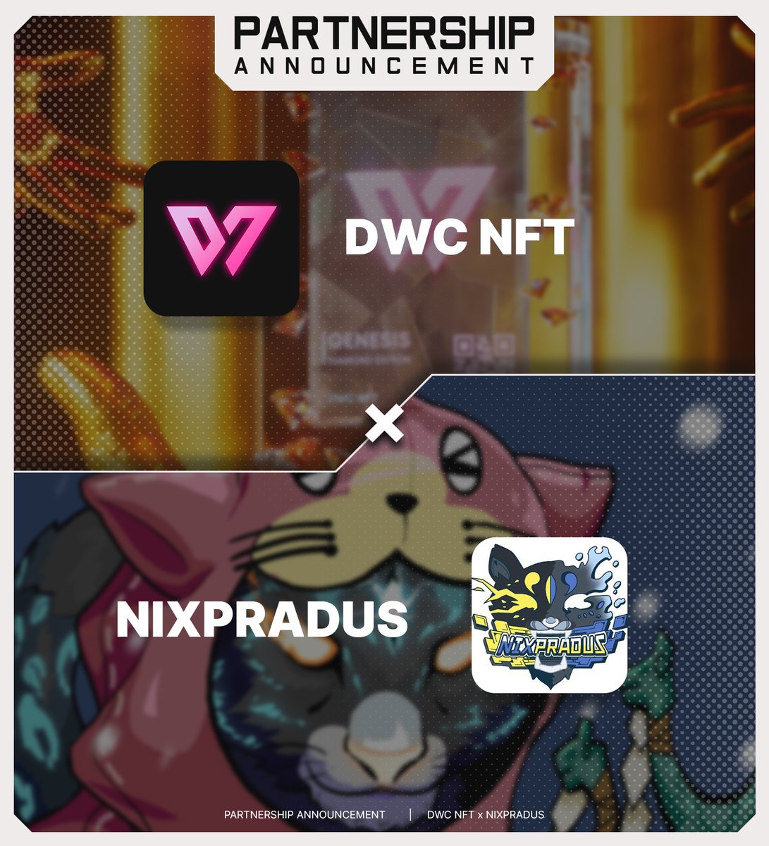 DWC_NFT's tweet photo. 💎 DWC x NIXPRADUS ANNOUNCEMENT! 💎

We are excited to announce partnership with @Nixpradus Confirmed Free Mint WL spots for DWC members! 

DWC NFT members stay tuned in discord ! 🔥👀 Stay bullish! https://t.co/nkagualzU0