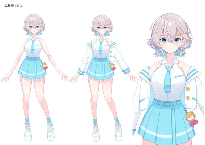 個人配信者の七海芹(@nanamiiii__)さんの立ち絵を描きました。11月から配信を始める予定とのことなので、よろしくお願いします🙇‍♂️ https://t.co/Fgt5FUlexq 