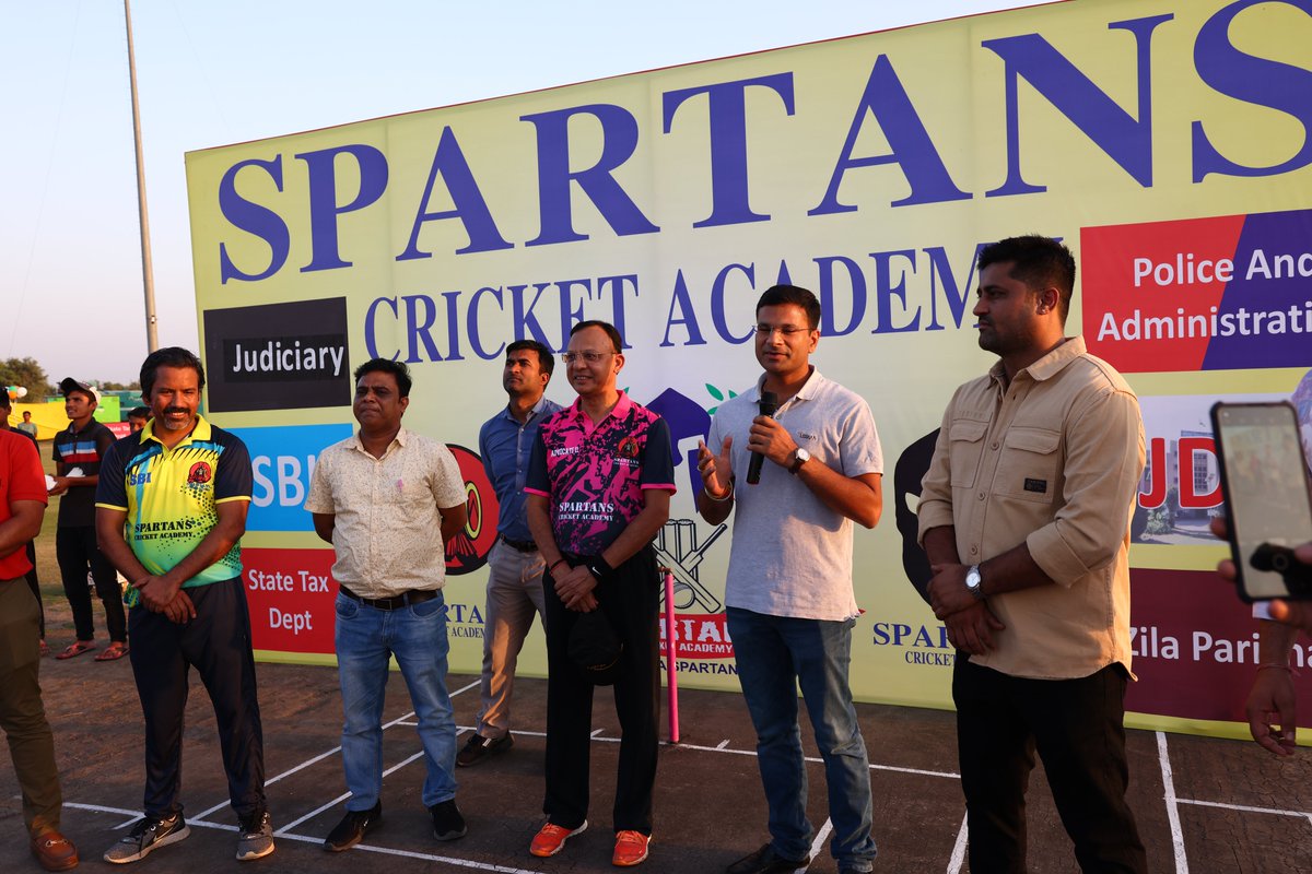 MEIL_Group's tweet image. The first match of the #Sadbhawna #T20 Cup 2022, sponsored by #MEIL, was between #Judiciary and #SBITeams. It was an amazing game last night!
#spartanscricketacademy
#Be_a_spartan
#rajasthan
#IndianCricketTeam 
#LeagueMatches