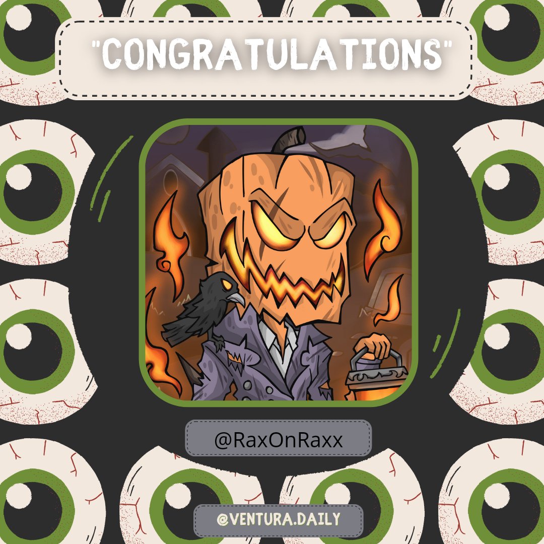 Congratulations🎉

Announcement of Halloween theme Special Prize Winners.

Holder: @Rax0nRaxx 
Public: <a href="/Unicorn_ID_NFT/">UNICORN ID NFT X FUTURIZEN IDN NFT</a> 

Thank you all and see you the next prize🔥

#Giveaway #giveawaynft #dailyventura #openseanft #nftindo #nftindonesia #venuranft