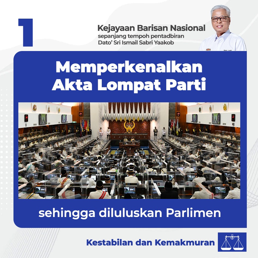 FitriAmer1's tweet photo. Kejayaan Barisan Nasional sepanjang tempoh pentadbiran Dato Sri Ismail Sabri Yaakob. 
#IsmailSabriPMKita
#BekerjaBersamaRakyat #KitaMestiMenang 
#MenangBersama #KeluargaMalaysia
#DemiKestabilanDanKemakmuran #PilihBN https://t.co/al2AM5MKkg