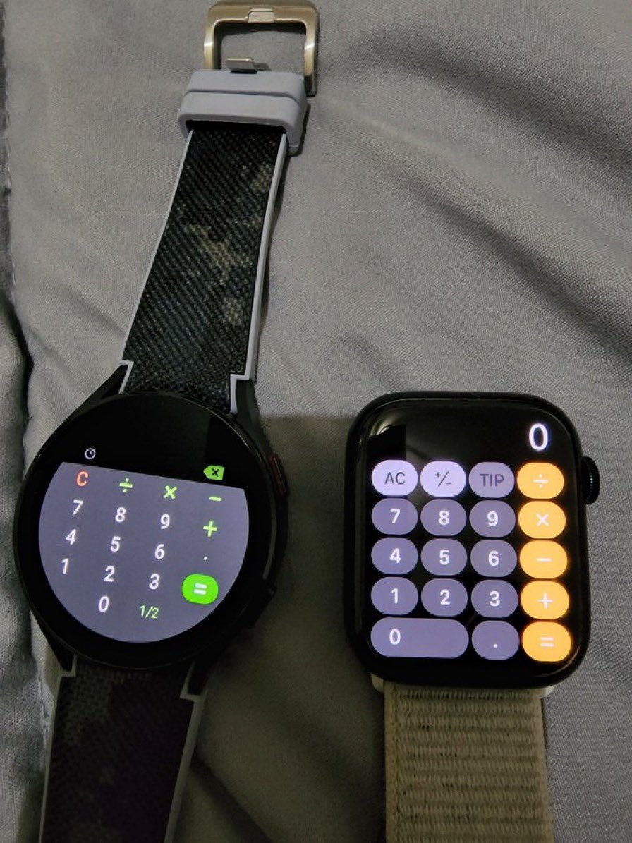 TheAppleDesign's tweet photo. Why round smartwatches absolutely SUCK - The UI of round smartwatches is actually designed for square smartwatches which makes the UI area extremely small 

UI of round smartwatches shows that its makers like Samsung and Google DON'T CARE about their watches and their users https://t.co/M3cUS6d7nd