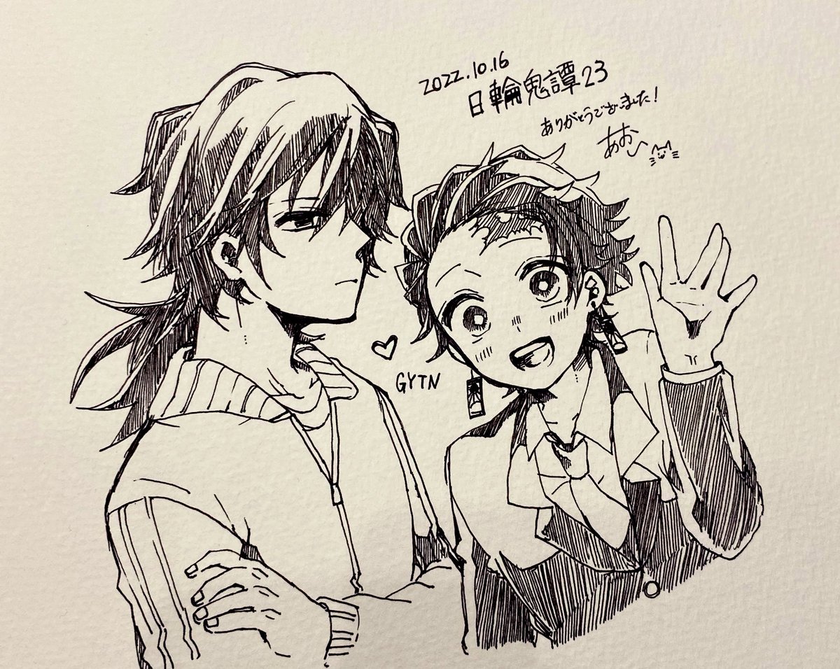 スケブに描かせていただいた義炭。しゃーぺんないからボールペンで間違えられなくて手をぷるぷる震わしながら描けた😇 