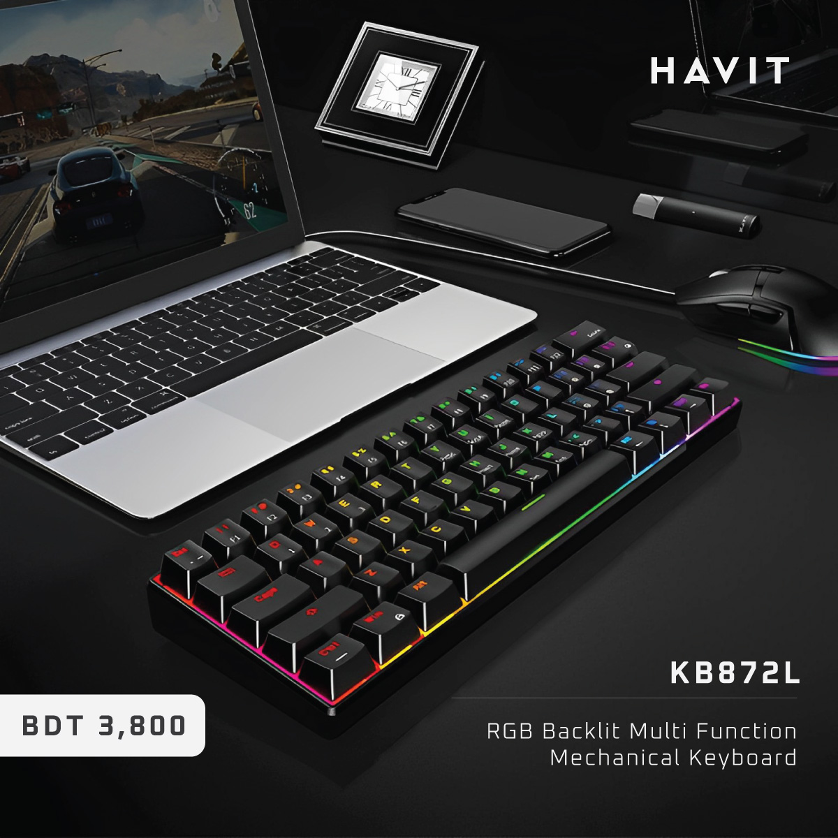 cctlbd's tweet photo. ✅ HAVIT KB872L RGB Backlit Multi Function Mechanical Keyboard  
▶ RGB Backlit Mechanical Gaming Keyboard
▶ Interface Type: USB

📞 Call : 01938 858816
Computer City Technologies Ltd. is the authorized distributor of Havit in Bangladesh. 
Learn More : https://t.co/gCbZcCaKtP https://t.co/7lCBFfSfSE
