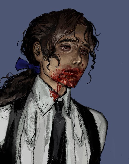 「necktie nosebleed」 illustration images(Latest)
