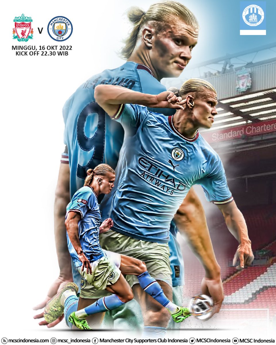 MATCHDAY!!!
Beberapa catatan menarik City dan Liverpool

- Manchester City sudah mencetak 33 gol, baru kebobolan 9 gol, telah menang 7 kali, dan belum terkalahkan di Premier League musim ini M7 S2 K0, gol 33-9