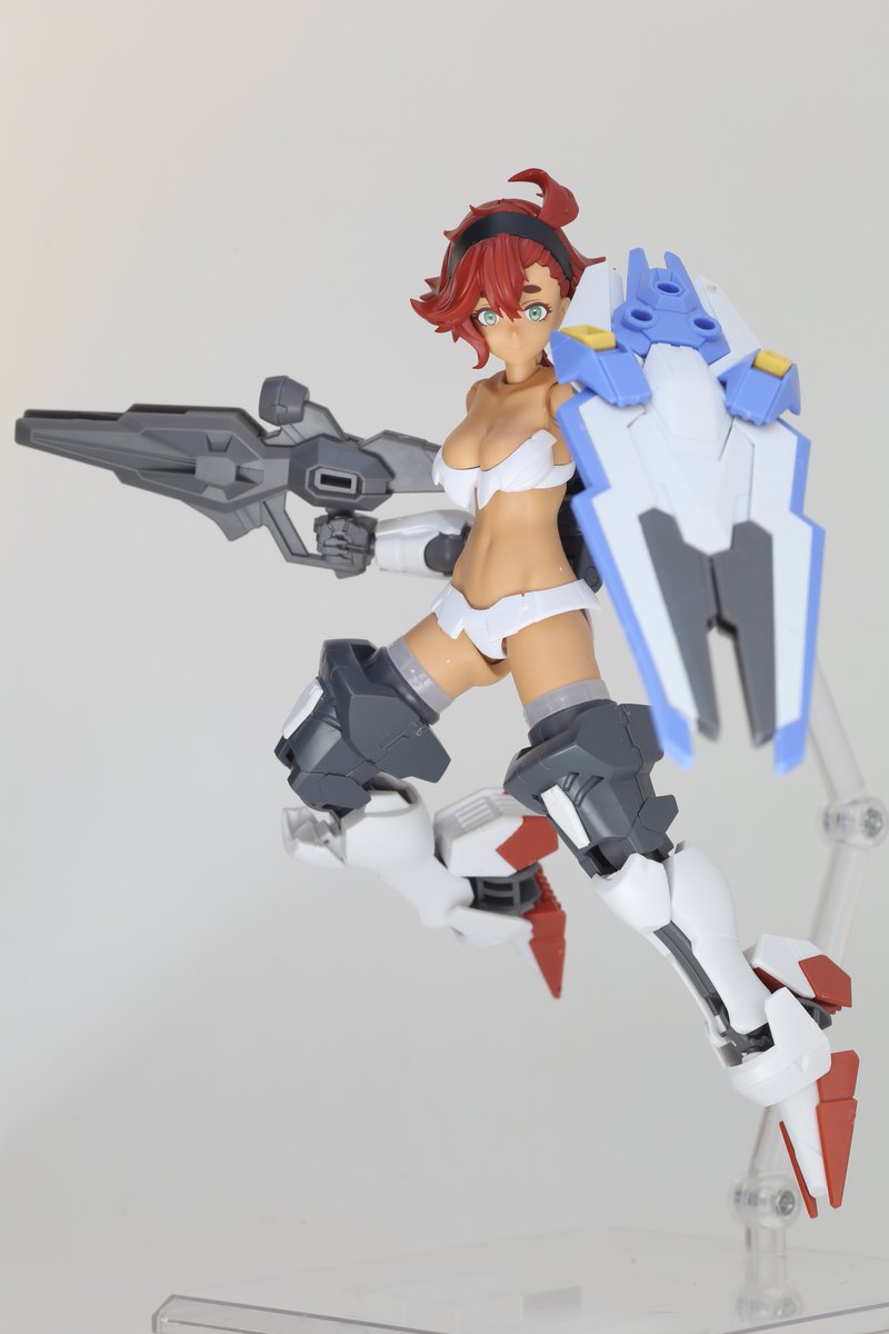 suserina's tweet photo. スレッタさん届いたので早速組んでみる。
そして30msとエアリアルと三位一体でMSガール風に換装。
アイテム揃えたら簡単にメカ娘ができるなんて良い時代になりましたわね。 https://t.co/tzK5lHT5H7