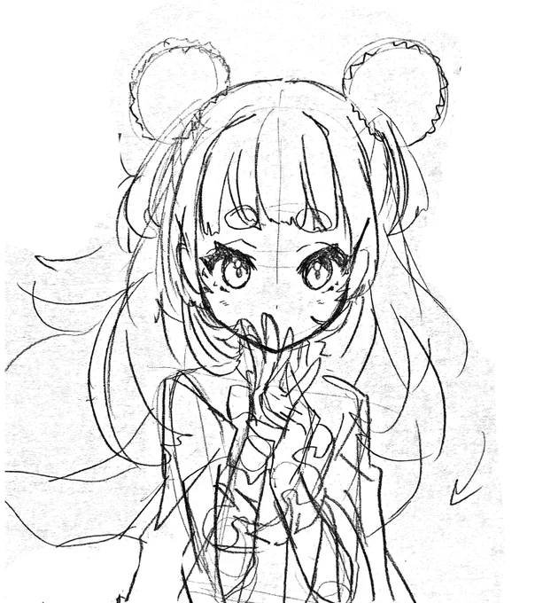 自分好みの女の子のデザインがあらかた固まってきたので 息抜きがてら描いてみてる幸せだね 