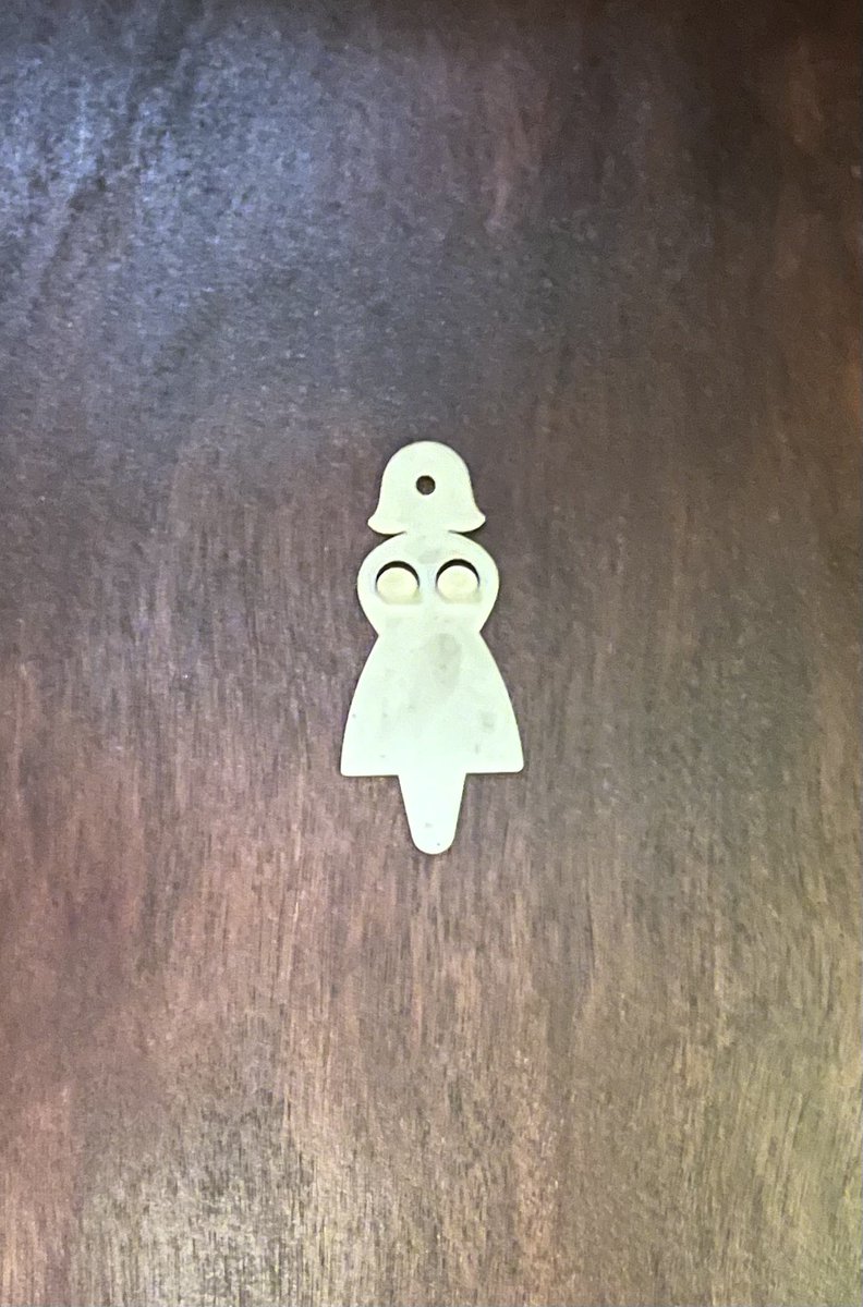 Design3DS's tweet image. These restroom door indicators at the restaurant I ate at