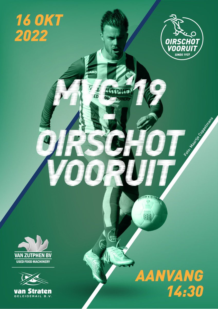 Matchday! Vanmiddag om 14:30 de wedstrijd <a href="/mvc19/">MVC'19</a> - <a href="/OirschotVooruit/">Oirschot Vooruit</a> in Maasbree. Wie pakt de eerste punten van dit seizoen? #supporters #welkom #vooruitdiegroenwitten