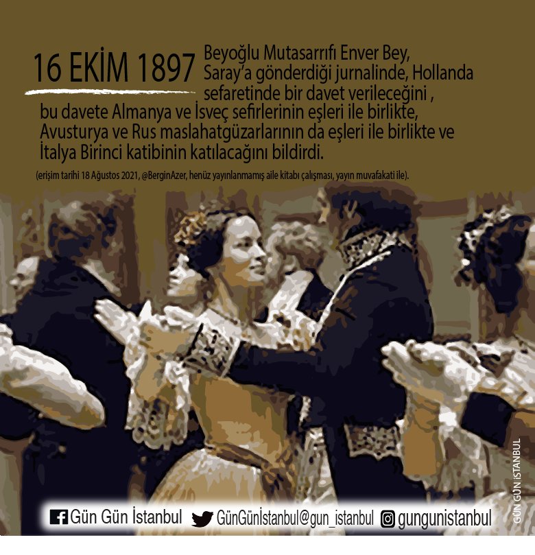 gun_istanbul's tweet photo. #I897 #EnverBey #BeyoğluMutasarrıfı #Saray #jurnal #HollandaSefareti #davet #AlmanyaSefiri #İsveçSefiri #AvusturyaMaslahatgüzarı #RusMaslahatgüzarı #İtalyaBirinciKatibi #İstanbul #İstanbulunTarihi #GünGünIstanbul @BerginAzer https://t.co/ww8UdPcjxM