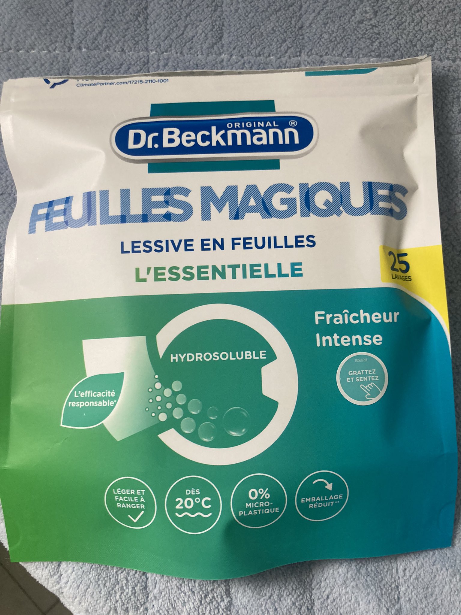 Dr.Beckmann 25 FEUILLES MAGIQUES Lessive en feuilles LA SENSIBLE