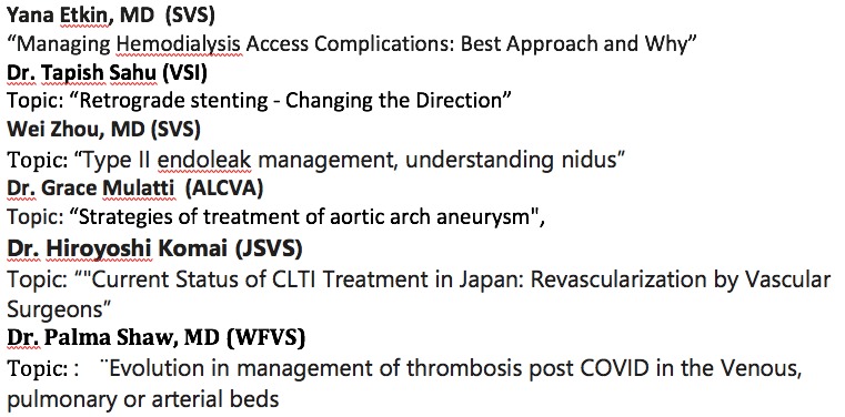 WFVS session at Argentine Vascular Symposium on October 13. (CACCV 2022) @ESVSmembership @VascularSVS @Vascular_India