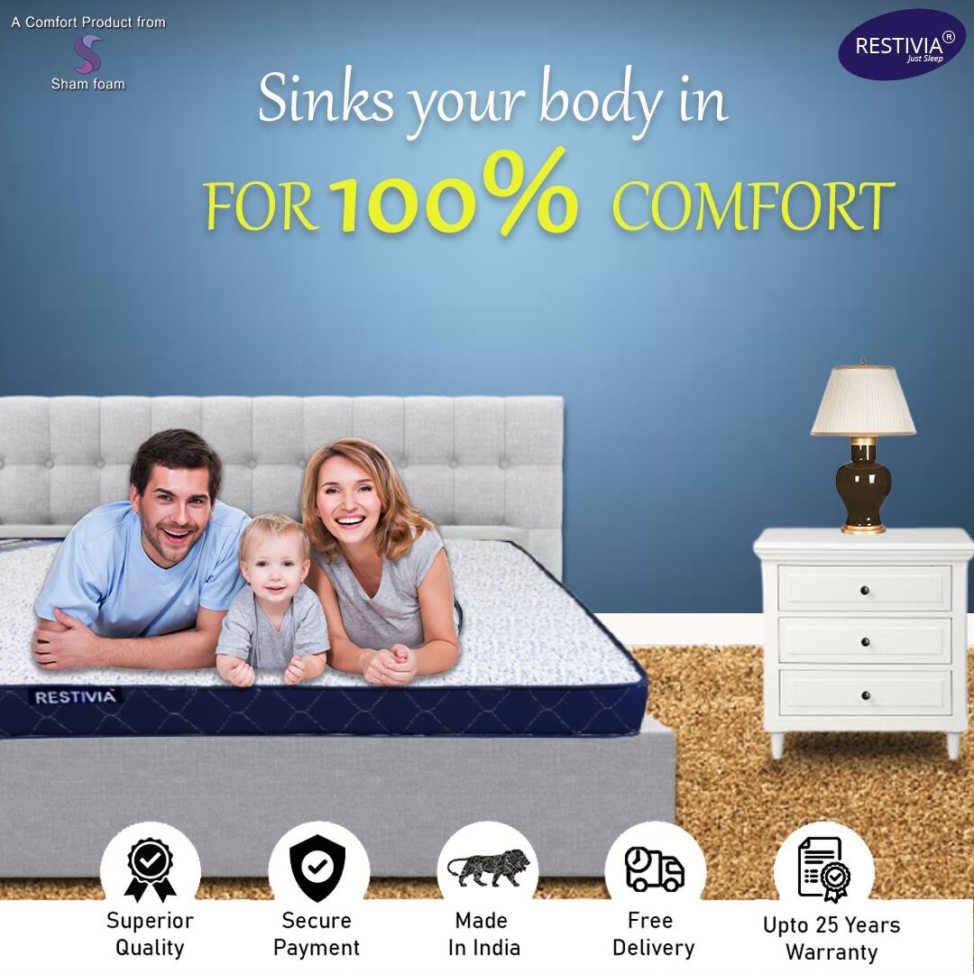 RestiviaM's tweet photo. Sinks your body in for 100% Comfort

Order for restful sleep
https://t.co/Jxno5f2GzN

#mattress #bed #sleep #bedroom #mattresses #beds #homedecor #comfort #bedding #restivia #Restiviamattress #mattressinabox #bedroomdecor #mattressshopping #sleepwell #mattressstore https://t.co/xjMyd2c7JO