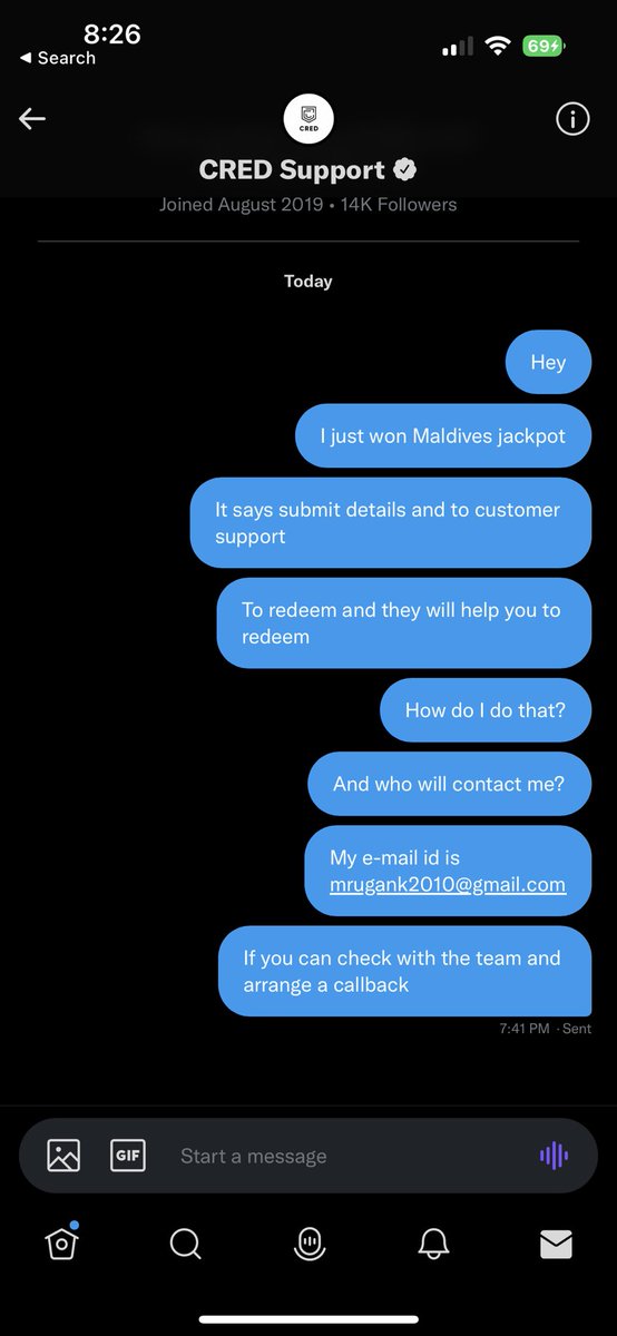 I’ve won Maldives jackpot <a href="/CRED_support/">CRED Support</a> <a href="/CRED_club/">CRED</a>  #cred #credjackpot .
Why there’s no reply from support?
Just waiting for it to expire?