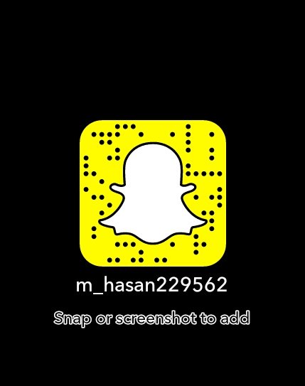 Add me on Snapchat! Username: m_hasan229562 snapchat.com/add/ m_hasan229562