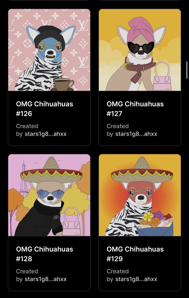 TheDefiJedi's tweet photo. The Defi Jedi force is strong with the @OMGChihuahuas, minted few I did. 

🦴WL Mint being live and Public starting tomorrow at 19:00UTC 
🦴Minting on @StargazeZone Launchpad: https://t.co/x1BRjBwfcD

🏆 Win 1 of 2
1️⃣Be following @OMGChihuahuas 
2️⃣Rt Tag Frens

2 Winners 24Hrs https://t.co/hxv2s2IPfi