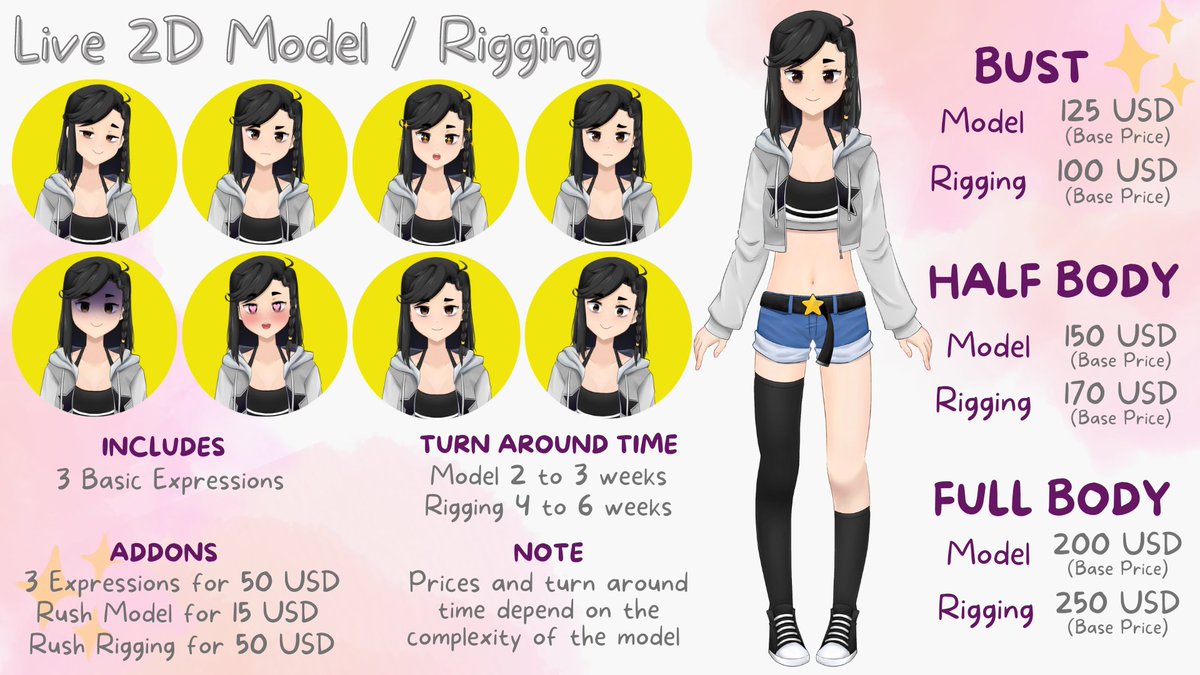 marieeedraws2's tweet photo. Anyone interested in a model/rigging commission?
Feel free to dm me🥺
#vtuber #PHVtuber #Live2D #commissionsopen #riggingcommissions #rigging #opencommissions https://t.co/yYk8lACJx1