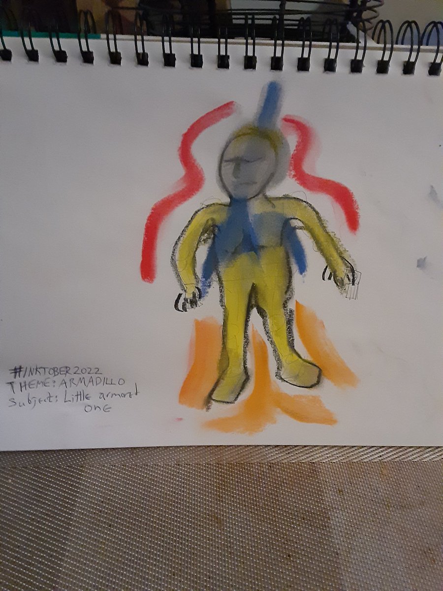 #Inktober2022. Theme: Armadillo. Subject: Little armored one.