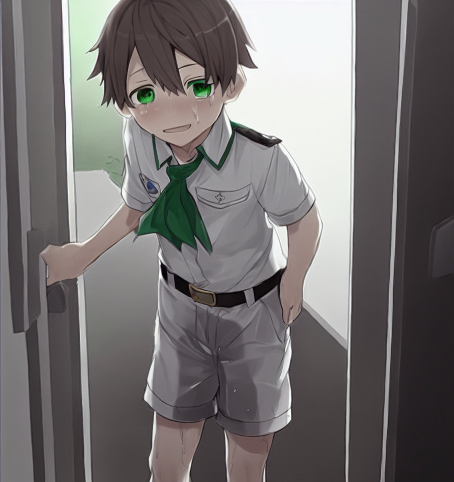 BedMaker12s's tweet photo. [R-18] AIショタ小スカ_ボーイスカウト風 #ショタ #ai #trinart #おもらし #小スカ #おしっこ https://t.co/0SjR02D77c https://t.co/gOPjq3BWMY