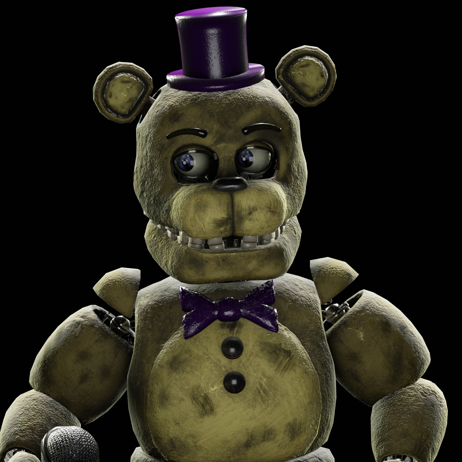 Fnafhelpwanted unwithered fredbear (golden freddy) by Meshal1899