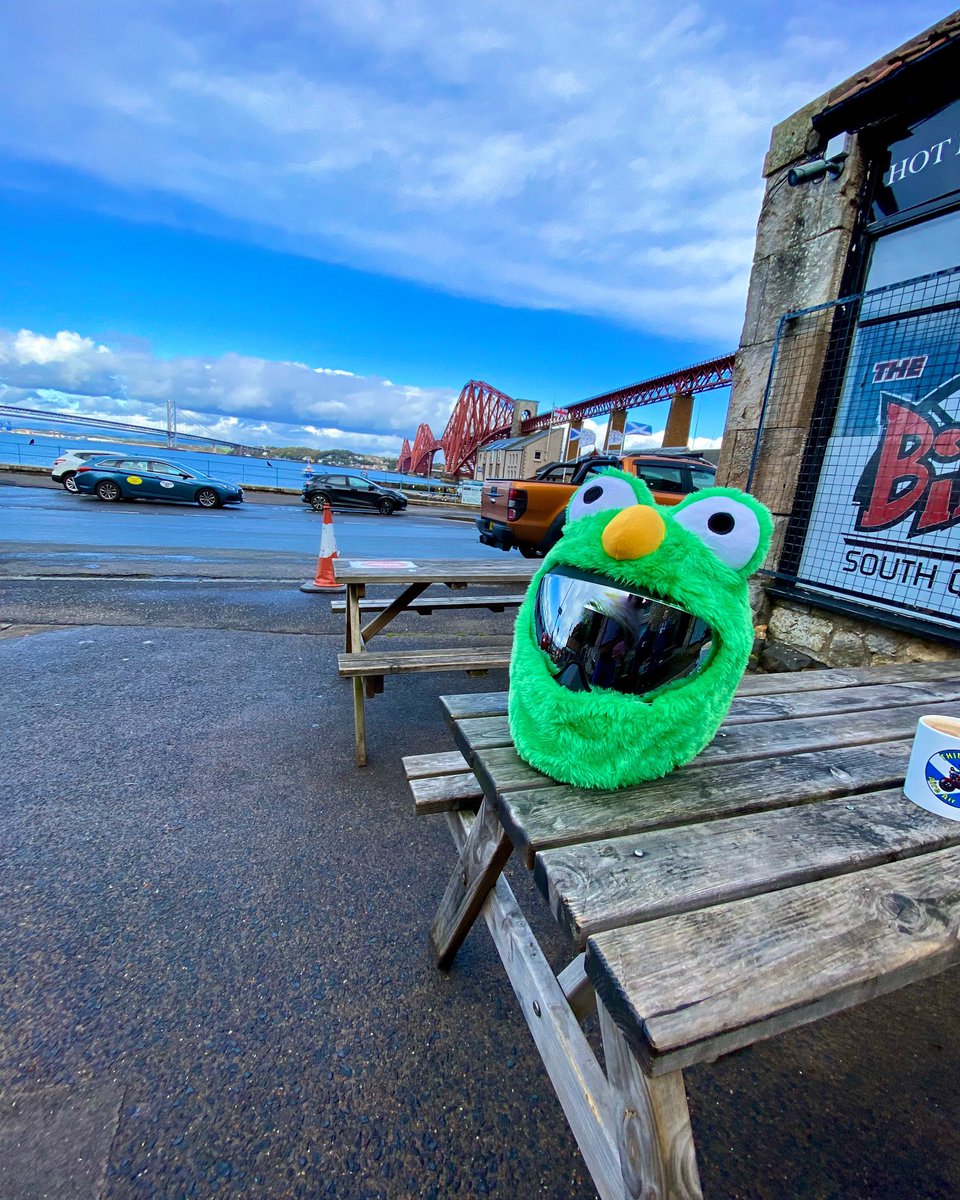 FrogScottish's tweet photo. Wee breakfast enjoying the sunshine from Biker’s Cove. Frog’s  out and about… 🐸 https://t.co/EFmP2WsuYX