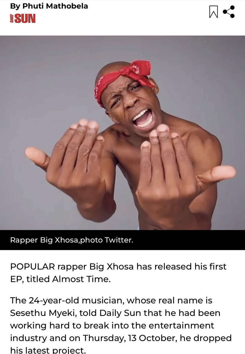 NyikoTheGreat's tweet photo. Out on @dailysunsa today #BigXhosa #AlmostTimeEP @bigxhosa_ https://t.co/iv7F5qQrF7