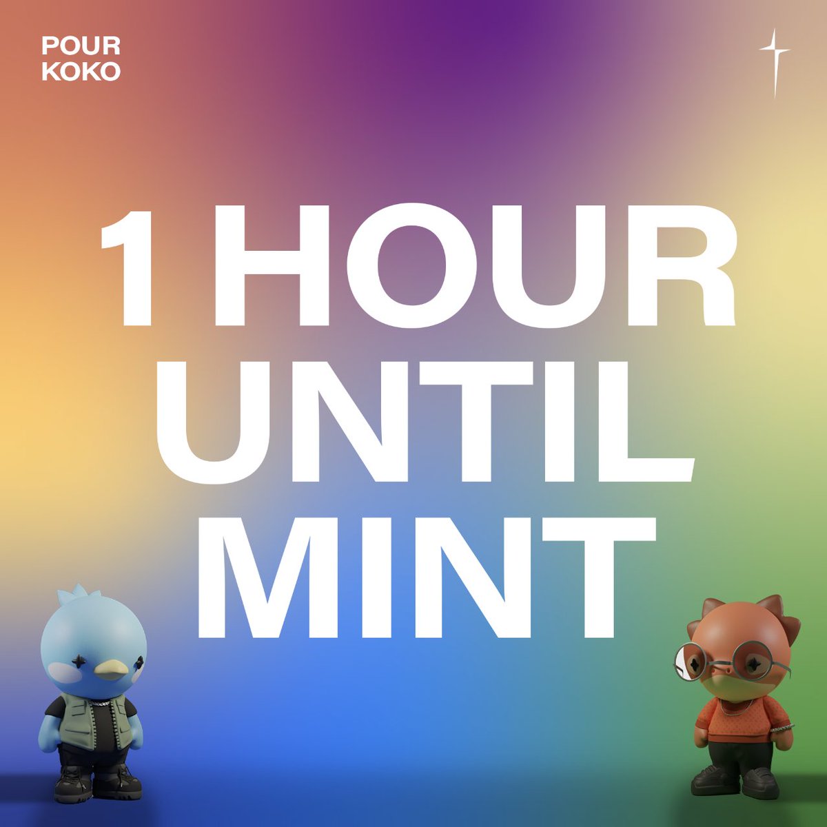 WL PRESALE GOES LIVE IN 1 HOUR 🚨 

WL Price: 0.057 ETH
WL Max Mint: 5 NFT's

OFFICIAL Mint Website: mint.pourkoko.com

We recommend using a desktop to mint, as there are occasional bugs with mobile minting platforms.