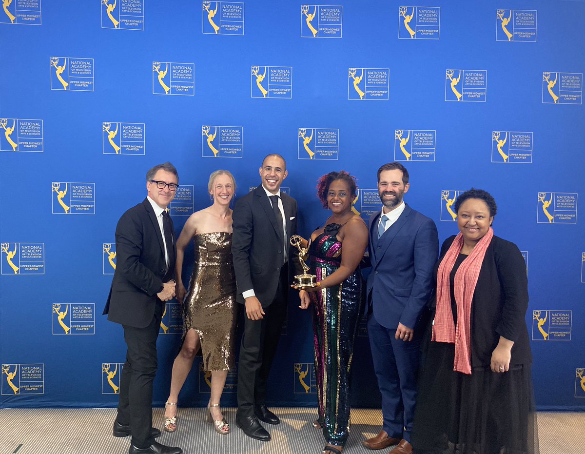 We're so thrilled that the @UMN_CFAM & @tpt team won an Emmy last night for Art+Medicine: Speaking of Race! #midwestemmys @bentrappey @jonhallb @Tseganesh_MD @B_Shrimpton @DrMarenMD @ParrishaRoane @AWillMD @umnmedschool