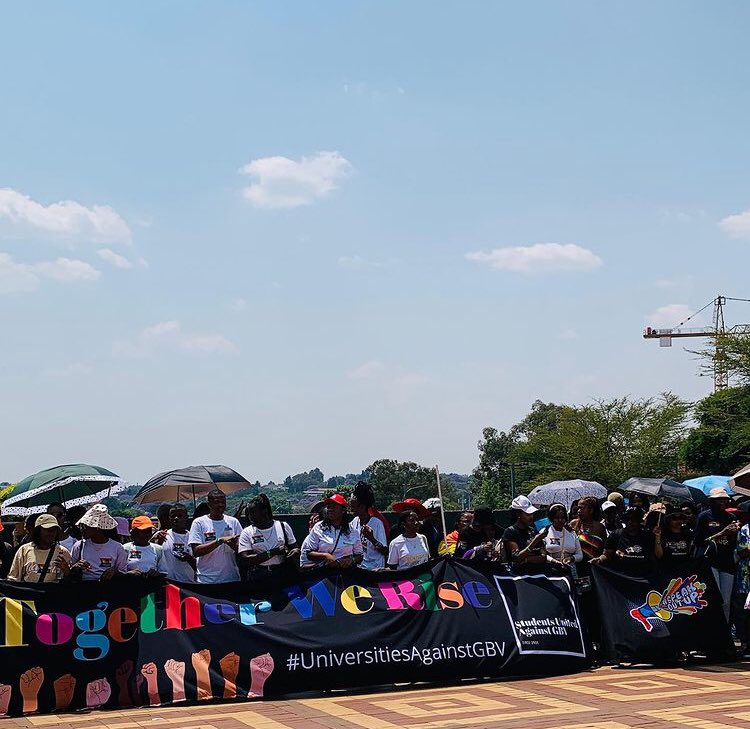 Some highlights from this year's National Day of Action Pride Parade. 

For more information check out our Instagram page! 

#UniversitiesAgainstGBV
#StudentsUnitedAgainstGBV
#QueerphobiaIsGBV #COP
#SpeakOutUP #JustLeaders #CSA&amp;G #UniversityOfPretoria #UniversityOfWitwaterstrand