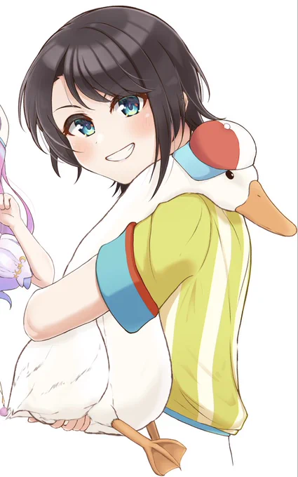 ←スバルちゃんの歌と咳払い集を聞いてスバ友になった時に初めて描いたスバルちゃん(2年前)→最近描いたスバルちゃん#世界私の絵柄変わりすぎだろ選手権 #大空スバル 