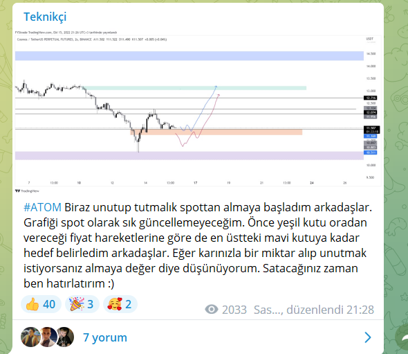 teknikciniz's tweet photo. Selamunaleykum canlar. Telegram kanalında #ATOM işlemimiz ile 5R ' a yakın kâr verdik. 

Alacağımız ve satacağımız zaman söyledik. 🔥Değerlendirenlere bol kazançlar 💵

ÜCRETSİZ Telegram kanalı herkese açık. Katılmak isteyenler için link
https://t.co/DqlBUBfeVP

#bitcoin #BTC https://t.co/dA2diKerxd