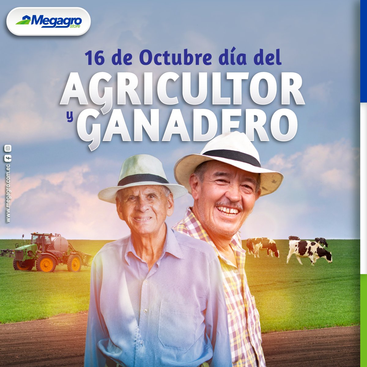 megagrostore's tweet photo. ¡Hoy 16 de octubre celebramos el día del Agricultor y Ganadero! 

¡El agricultor y ganadero son los primeros generadores de los alimentos vitales para los seres humanos, Gracias por su arduo trabajo de alimentar a todo un país! 

#ganaderia #agricultura #MEGAGRO #MegagroJuntoATí https://t.co/WJ8wIRxcn2