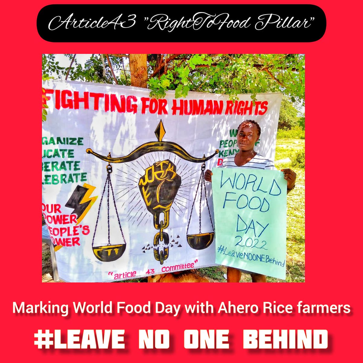 social_wg's tweet photo. Marking world food day
#LeaveNoOneBehind https://t.co/NkwFMkQkOx