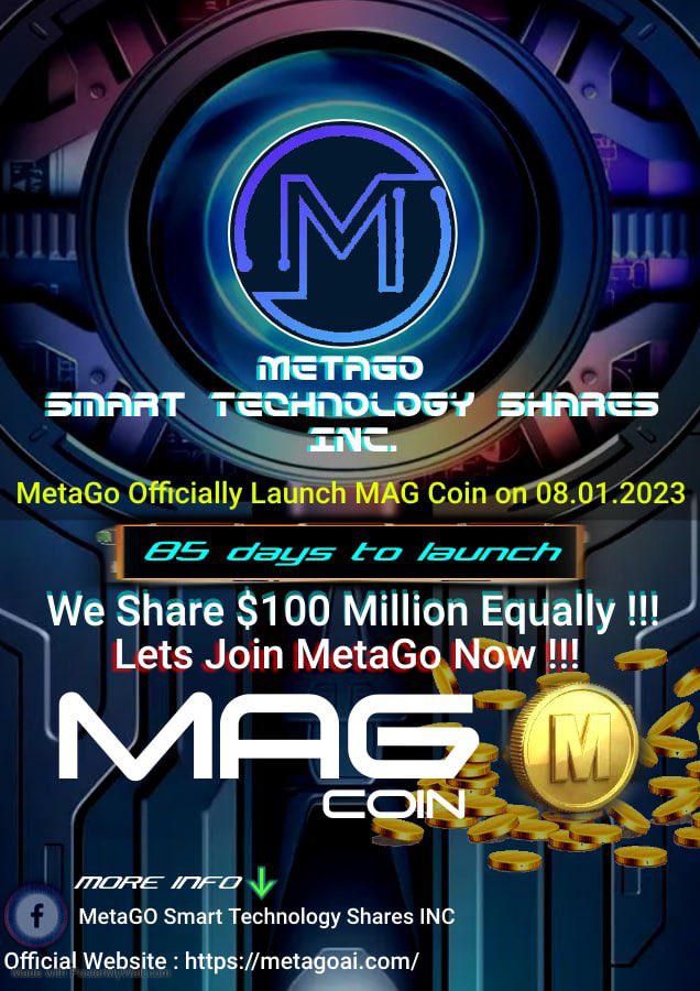 MetaGO12's tweet photo. MAGCOIN coming soon 🎉🎉 https://t.co/VahSvRP82G