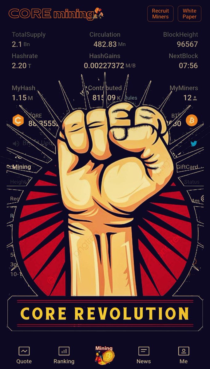 SatoshiPlus_'s tweet photo. Mine #CORE and be part of the Revolution! #SatoshiPlusConsensus #CoreDAO

Retweet 💪 https://t.co/vOxyBT3lxp