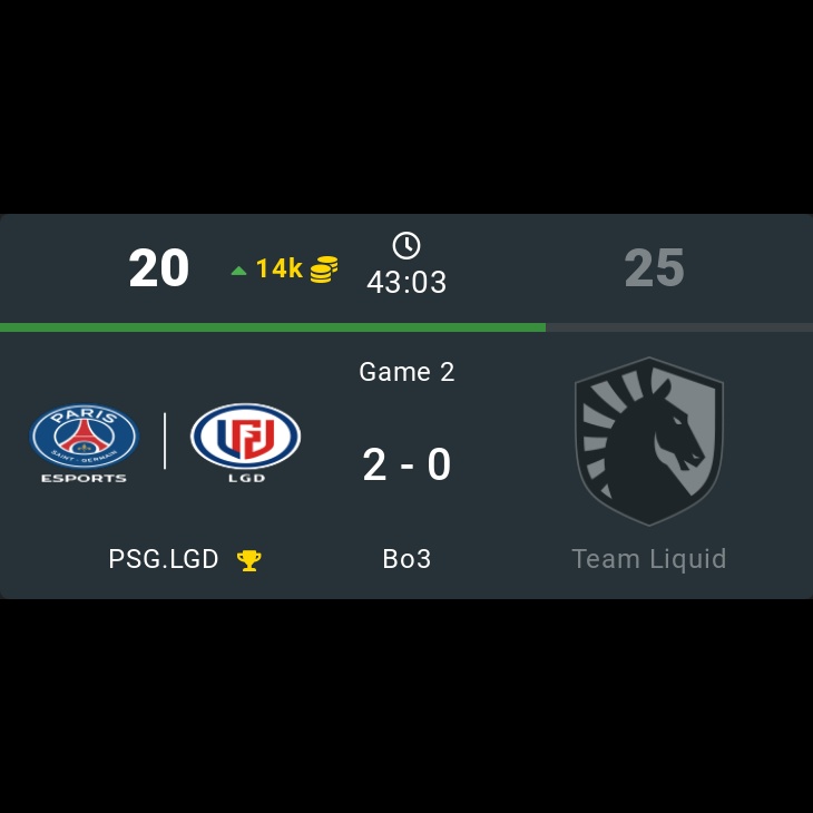 onDOTAcom's tweet photo. PSG.LGD π 2 - 0 Team Liquid
β The International 2022
π·οΈ #PSGLGD #TeamLiquid #Liquid #LetsGoLiquid #TI11 #International2022 #NothingToSay #Faith_bian #XinQ #y #iNsania #zai #m1CKe #Boxi #MATUMBAMAN #Dota2 #eSports https://t.co/zA7xGRa1Wr
